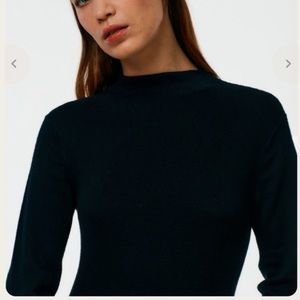 Tibi cotton sweater circle open back dress L.